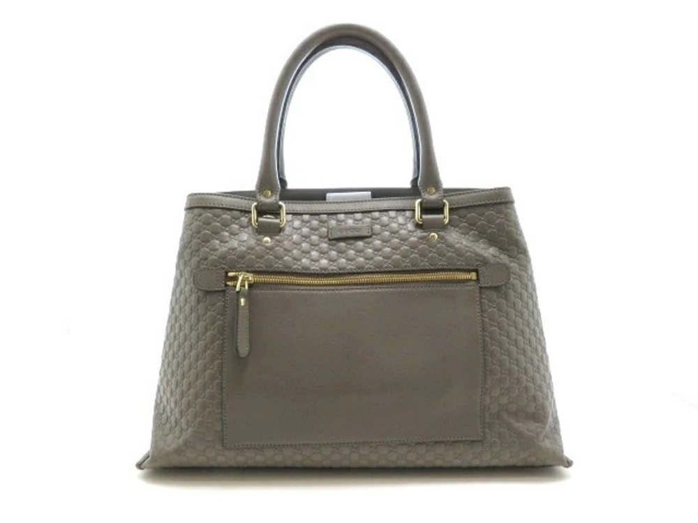 Gucci bag tote Microguccissima gray calfskin